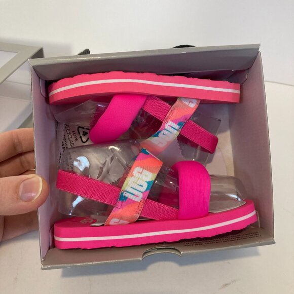 UGG Sandal Pink White Blue Neon Zuma Sling Flip Flop Shoe Baby Toddler 12-18M - Picture 10 of 10